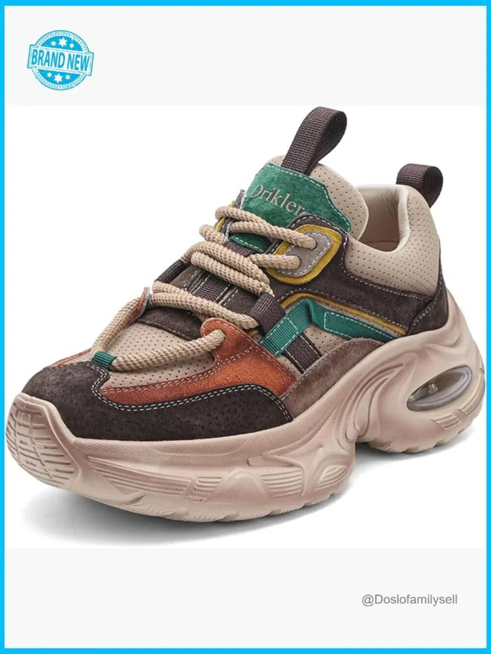 Chunky Platform Sneakers Retro Dad Shoes Slip-Resistant Casual Walking Fashion